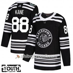 Barn Ishockey Chicago Blackhawks Tröja Patrick Kane 88 2019 Winter Classic Adidas Svart Authentic